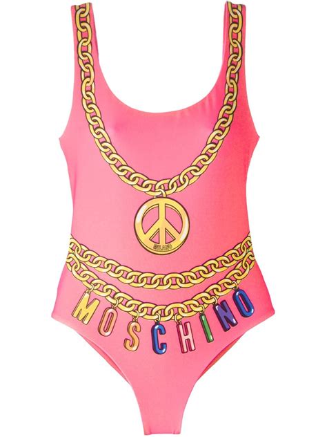 moschino triangle swim print.